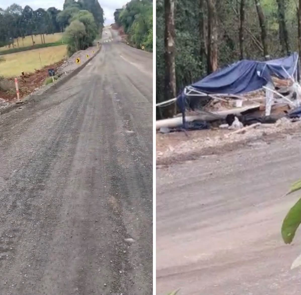 Trabalhador morre Entre Pitanga E Nova Tebas Após acidente Em Rodovia Em Obras