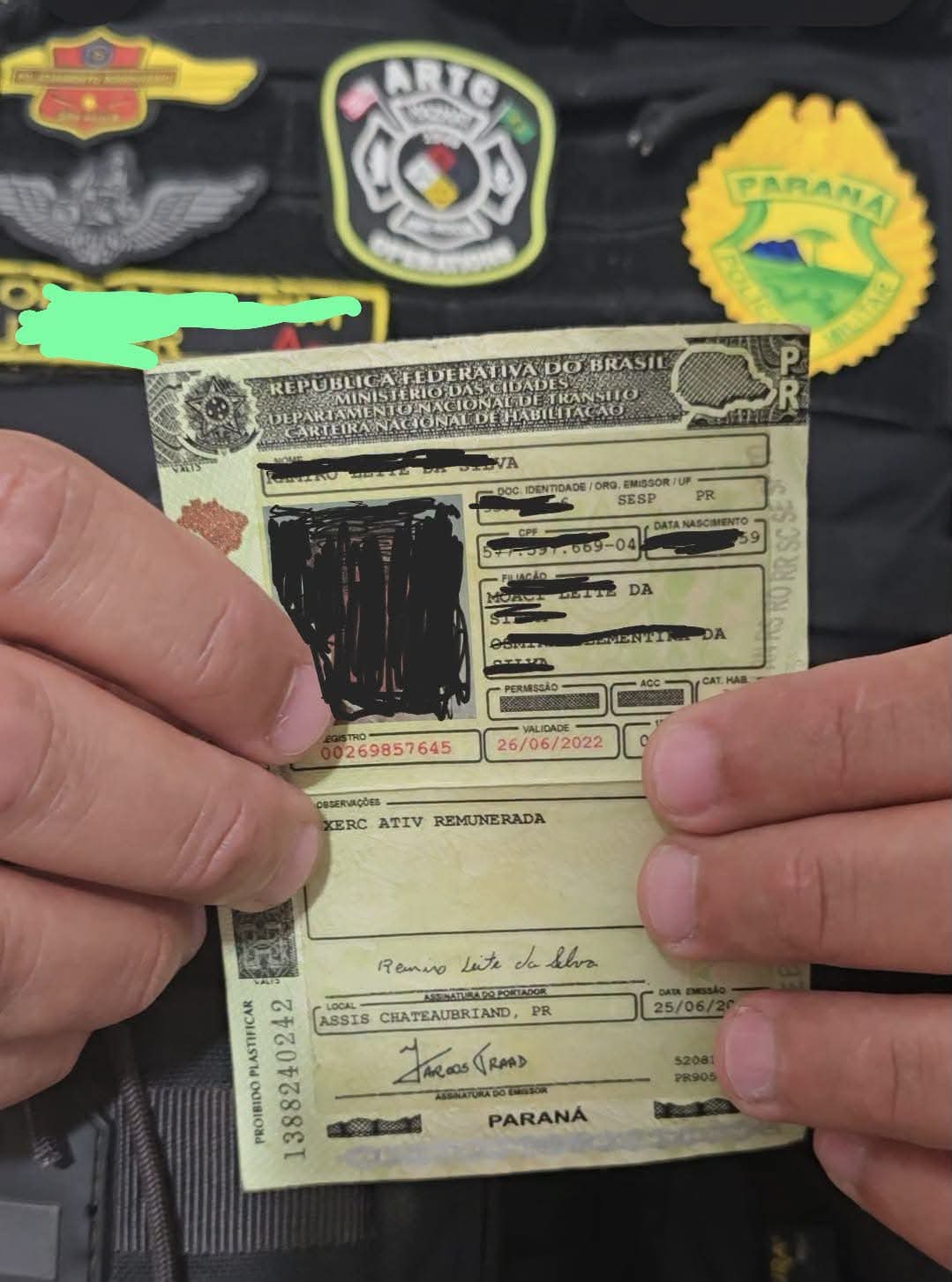 Policia Rodoviária prende Homem com CNH Falsificada Em Jesuítas